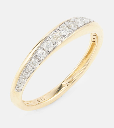 Shop Stone And Strand 10kt Yellow Gold Ring With Diamonds