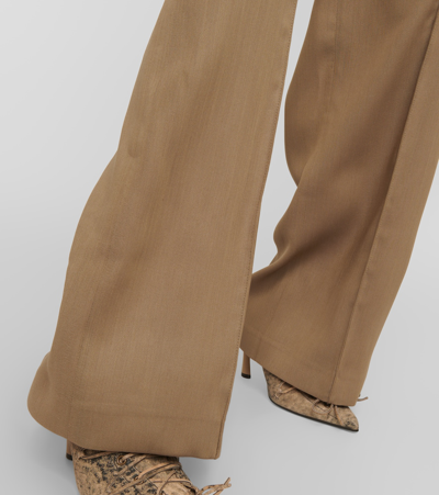 Shop Acne Studios Pitmel Wool-blend Straight Pants In Brown