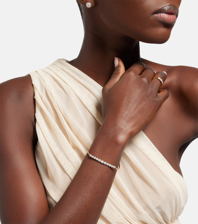 Stone And Strand 10kt Gold Bracelet With Diamonds In Gold