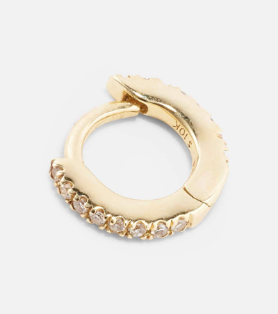 Stone And Strand 10kt Yellow Gold Single Hoop Earring With Diamonds In Gold
