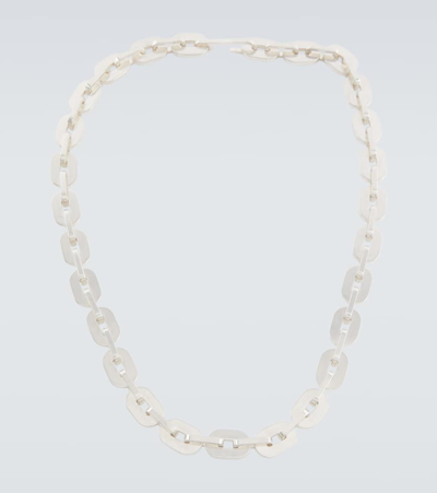 Shop Jil Sander Chain Necklace In Silver