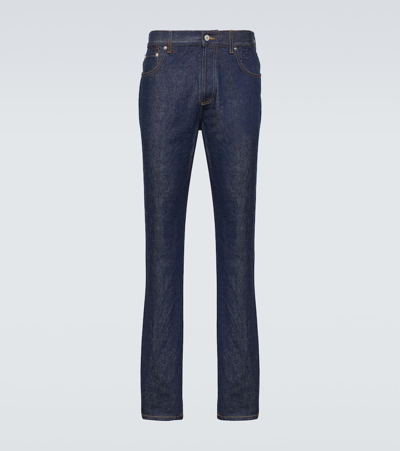 Shop Gucci Straight Jeans In Blue