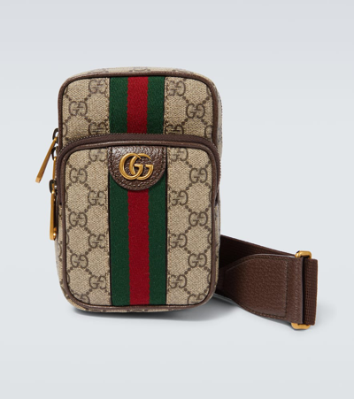 Shop Gucci Ophidia Gg Mini Bag In Beige