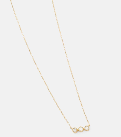 Stone And Strand 10kt Yellow Gold Necklace With Diamonds In Gold