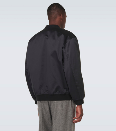 Shop Jil Sander Cotton Blouson Bomber Jacket In Black