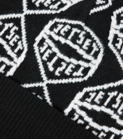 Shop Jet Set Logo Wool-blend Beanie In Black