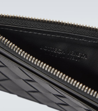 Bottega Veneta Intrecciato Leather Wallet In Black