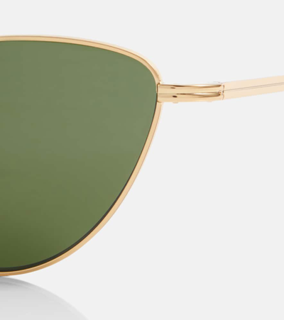 Shop Khaite X Oliver Peoples 1998c Cat-eye Sunglasses In Green