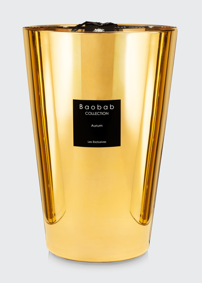 Shop Baobab Collection Aurum Scented Candle, 13.8" In Gold