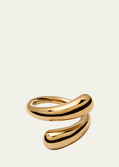 Shop Lie Studio Victoria 18k Yellow Gold Vermeil Coil Ring