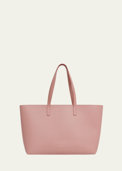 Shop Mansur Gavriel Small East-west Zip Leather Tote Bag In Confetto