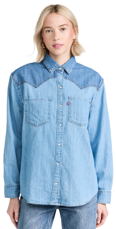 Shop Levi's Teodora Western Shirt Done And Dusted 2