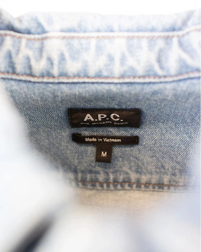 Shop Apc A.p.c. Shirt In Blu Chiaro