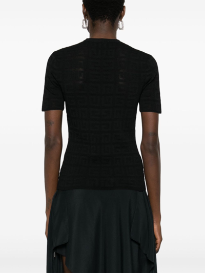Shop Givenchy 4g Jacquard Top In Black