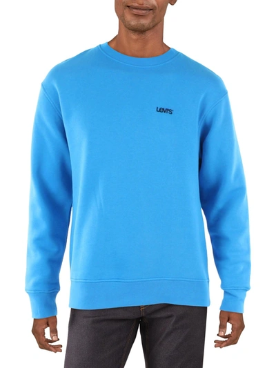 Shop Levi's Mens Crewneck Comfy Sweatshirt In Blue