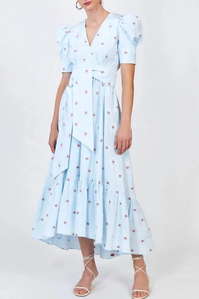 Shop Hunter Rebekah Dress In Blue Blossom