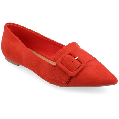 Shop Journee Collection Collection Women's Audrey Flat In Orange