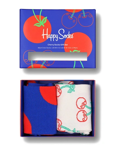 Shop Happy Socks 2pk Cherries Socks Gift Set In Multi