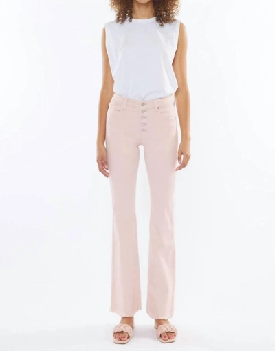 Shop Kancan High Rise Flare Jean In Pink