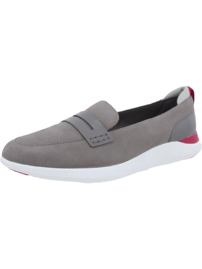 Shop Cole Haan Lady Essex Womens Flats Slip-on Penny Loafers In Grey