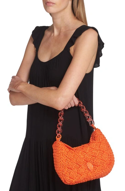 Shop Kurt Geiger Crochet Multi Crossbody Bag In Orange