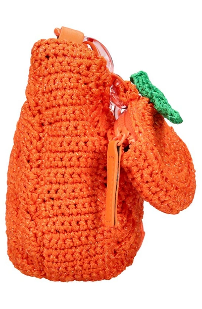 Shop Kurt Geiger Crochet Multi Crossbody Bag In Orange