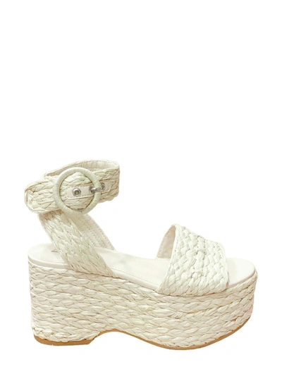 Shop Marc Fisher Marcell Espadrille Platform Sandal In Ivory In White