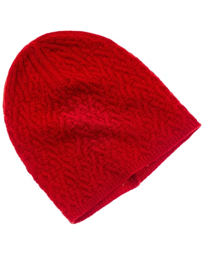 Shop John Varvatos Cable Wool-blend Beanie In Red