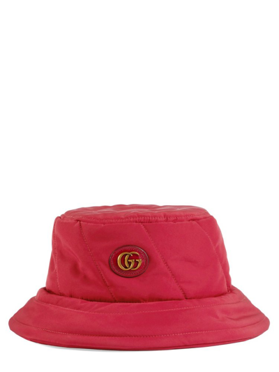 Shop Gucci Quilted Bucket Hat In Red