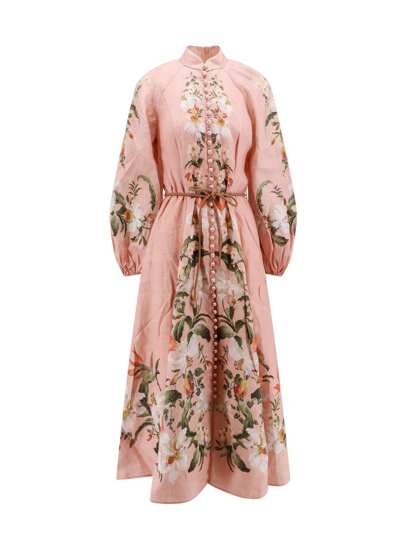 Shop Zimmermann Lexi Billow Floral Printed Long Dress In Multi