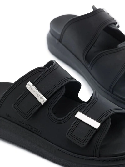 Shop Alexander Mcqueen Hybrid Sandals Shoes In Black