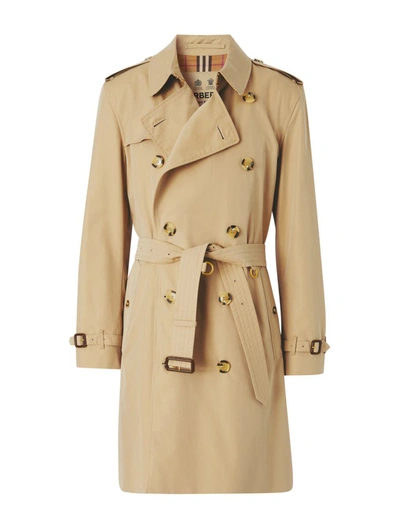 Burberry Kensington Coat In Nude & Neutrals