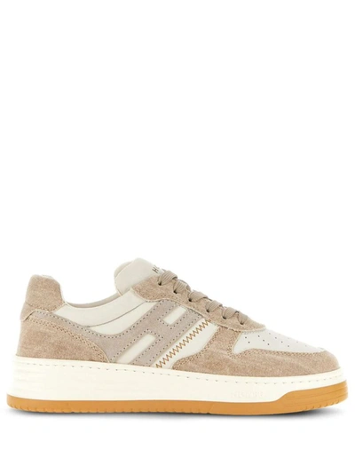 Shop Hogan Sneakers H630 Shoes In Nude & Neutrals