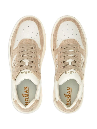Shop Hogan Sneakers H630 Shoes In Nude & Neutrals
