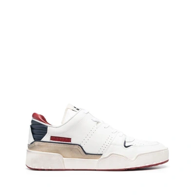 Shop Isabel Marant Sneakers In White/blue