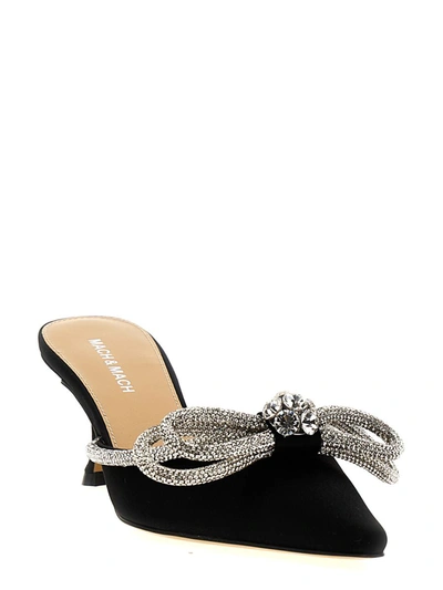 Shop Mach & Mach 'double Bow' Mules In Black