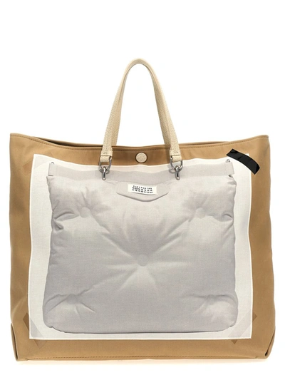 Shop Maison Margiela 'trompe L'oeil 5ac Classique Medium' Shopping Bag In Gray