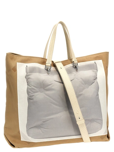 Shop Maison Margiela 'trompe L'oeil 5ac Classique Medium' Shopping Bag In Gray