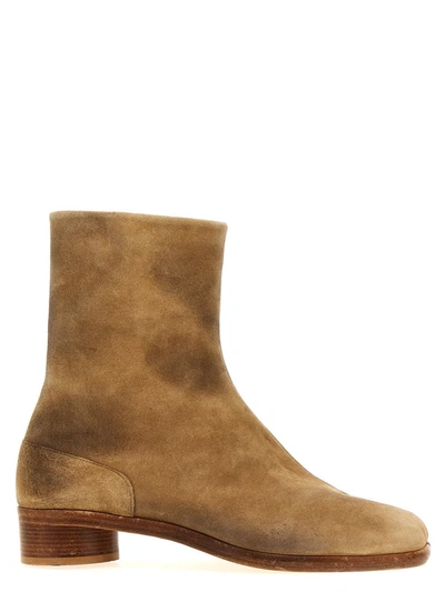 Shop Maison Margiela 'tabi' Ankle Boots In Brown