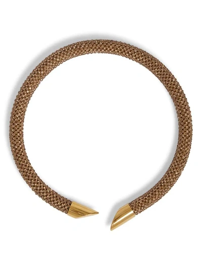Shop Rabanne Necklace In M Gold Topaz