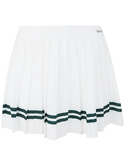 Shop Sporty And Rich Sporty & Rich Classic Logo Pleated Skirt Clothing In White