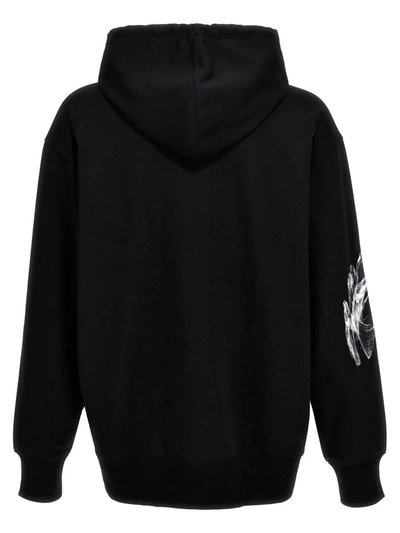 Shop Y-3 Adidas 'gfx' Hoodie In Black