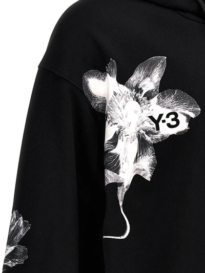 Shop Y-3 Adidas 'gfx' Hoodie In Black