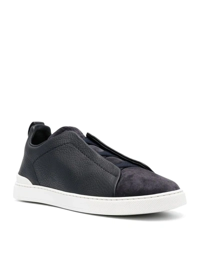 Shop Zegna Sneakers Shoes In Blue