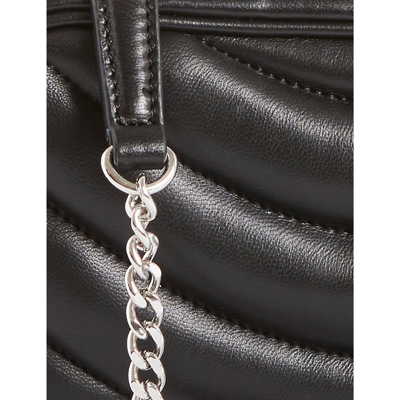 Shop Claudie Pierlot Women's Noir / Gris Quilted Leather Camera Bag