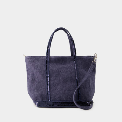 Shop Vanessa Bruno Cabas S Shopper Bag -  - Linen - Blue Denim