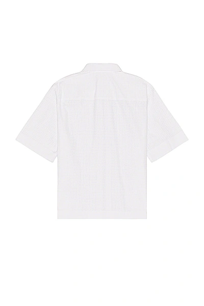 Shop Givenchy Short Sleeve Boxy Fit Zipped Shirt In White