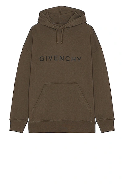 Shop Givenchy Slim Fit Hoodie In Khaki