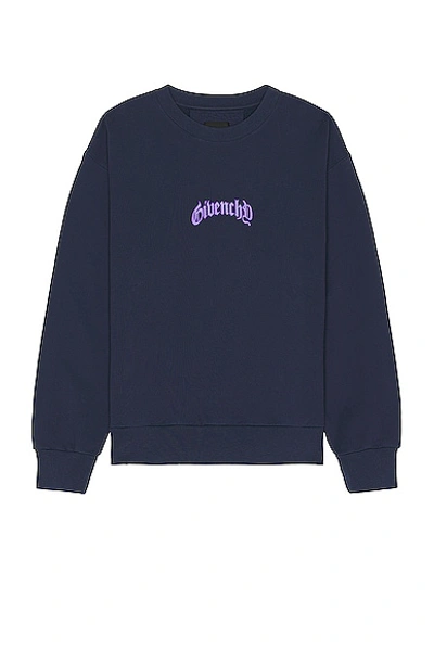 Shop Givenchy Boxy Fit Sweater In Deep Blue