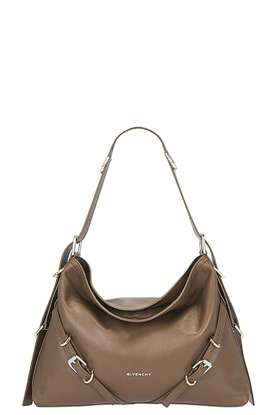 Shop Givenchy Medium Voyou Bag In Taupe